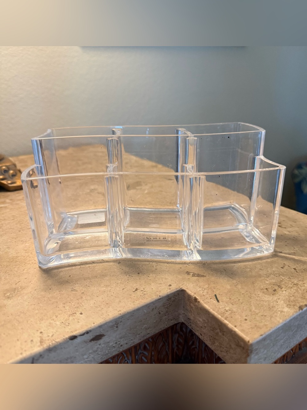 Clear Acrylic 6-Compartment Makeup & Desk Organizer by Bino